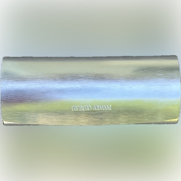 🕶️🔥Aluminum Silver Glasses/Sunglasses Metal Hard Clamshell Case Giorgio Armani - Picture 13 of 17